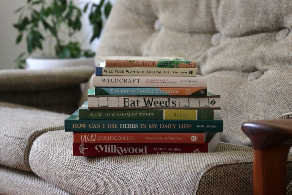 Nine foraging Australia books, which are some of my favourites