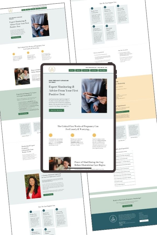 Sustainable sales page - Om Fertility example